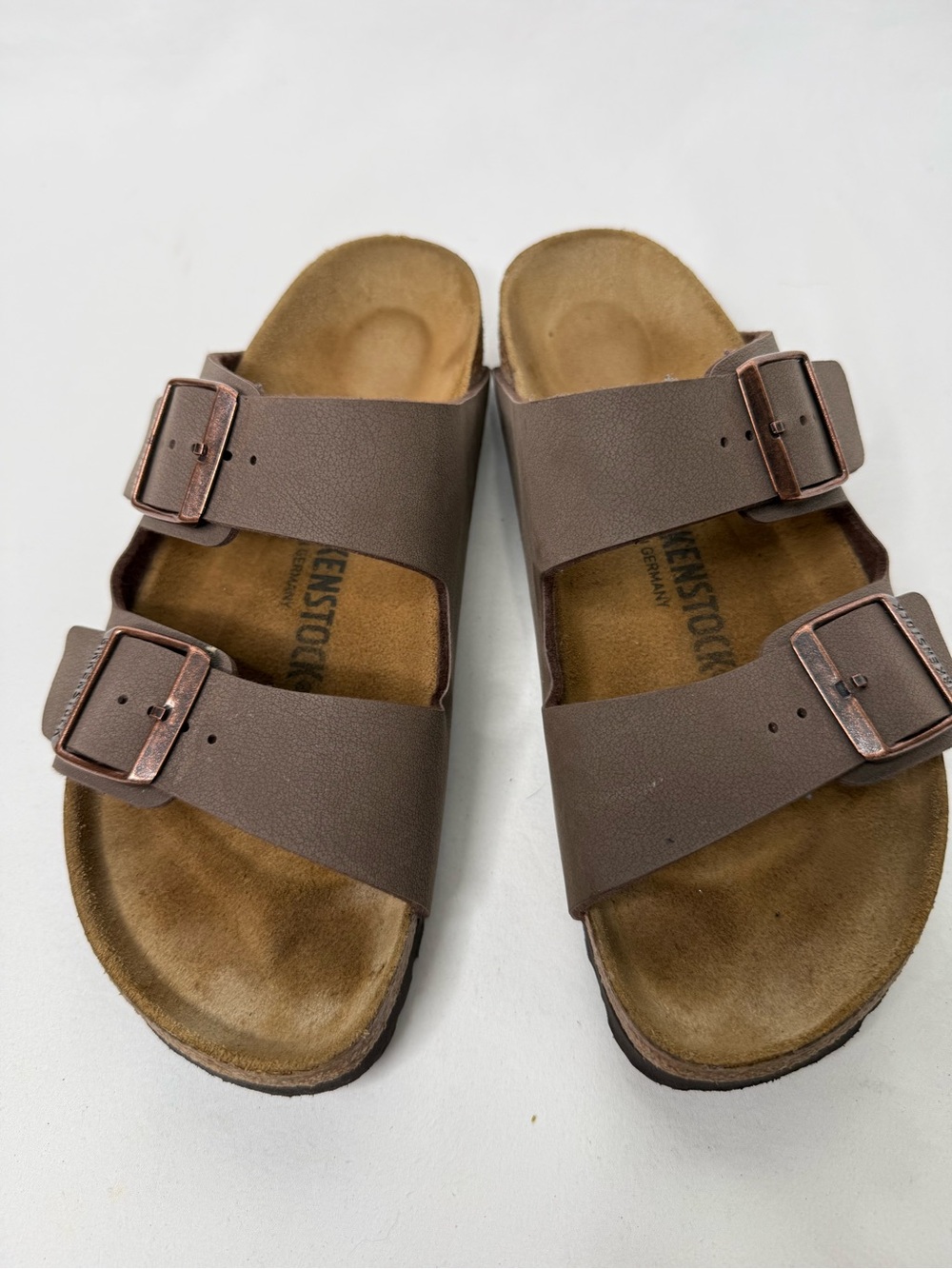 Birkenstock Arizona Birkibuc Mocha Brown Sandals EU 39 US Women 8 Men 6